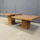Pair of vintage wooden coffee tables from the 1960s.