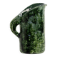 Vintage 1970s studio ceramic vase or pitcher, glazed green.