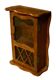 Old brown wall showcase 1950s old teak wood india