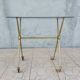 Vintage dessert trolley in brass and smoked glass 1960
