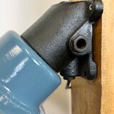 Industrial Blue Painted Factory Lamp Wall Light from Elektrosvit, 1960s