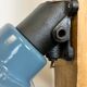 Industrial Blue Painted Factory Lamp Wall Light from Elektrosvit, 1960s