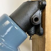 Industrial Blue Painted Factory Lamp Wall Light from Elektrosvit, 1960s