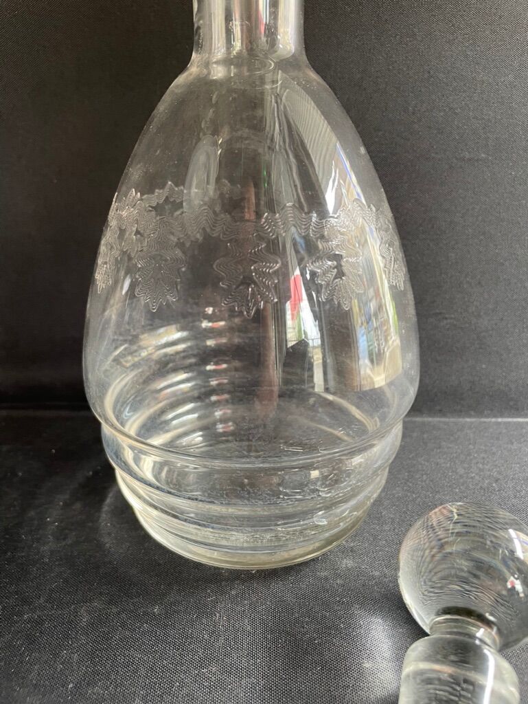 Carafe avec bouchon - Cristal guilloché