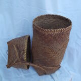 Ancient Japanese-style woven wicker basket