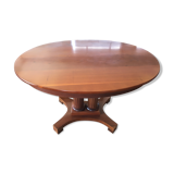 Table ovale en acajou au pied "double"