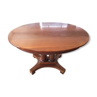 Table ovale en acajou au pied "double"