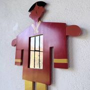 Child's character painted wooden mirror