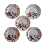 Set of 5 plates digoin, sarreguemine, model sobral