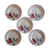Set of 5 plates digoin, sarreguemine, model sobral