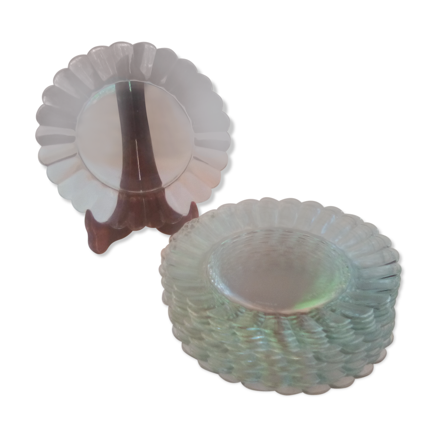 12 daisy dessert plates / Duralex