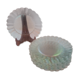 12 daisy dessert plates / Duralex