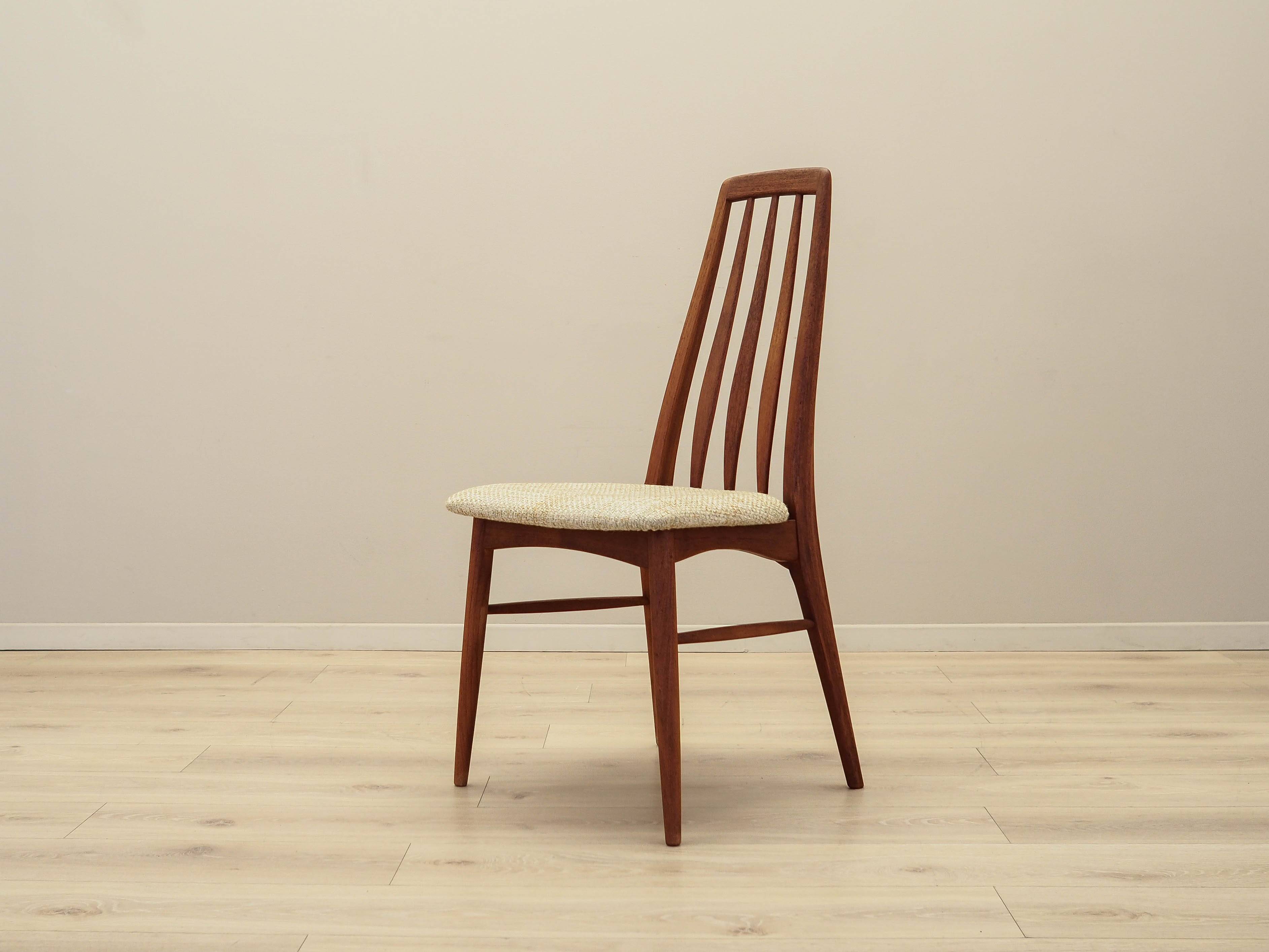 Teak chair Eva, Danish design, 1960s, designer: Niels Koefoed, manufacturer
