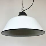 Enamel and cast iron industrial pendant light 1960s