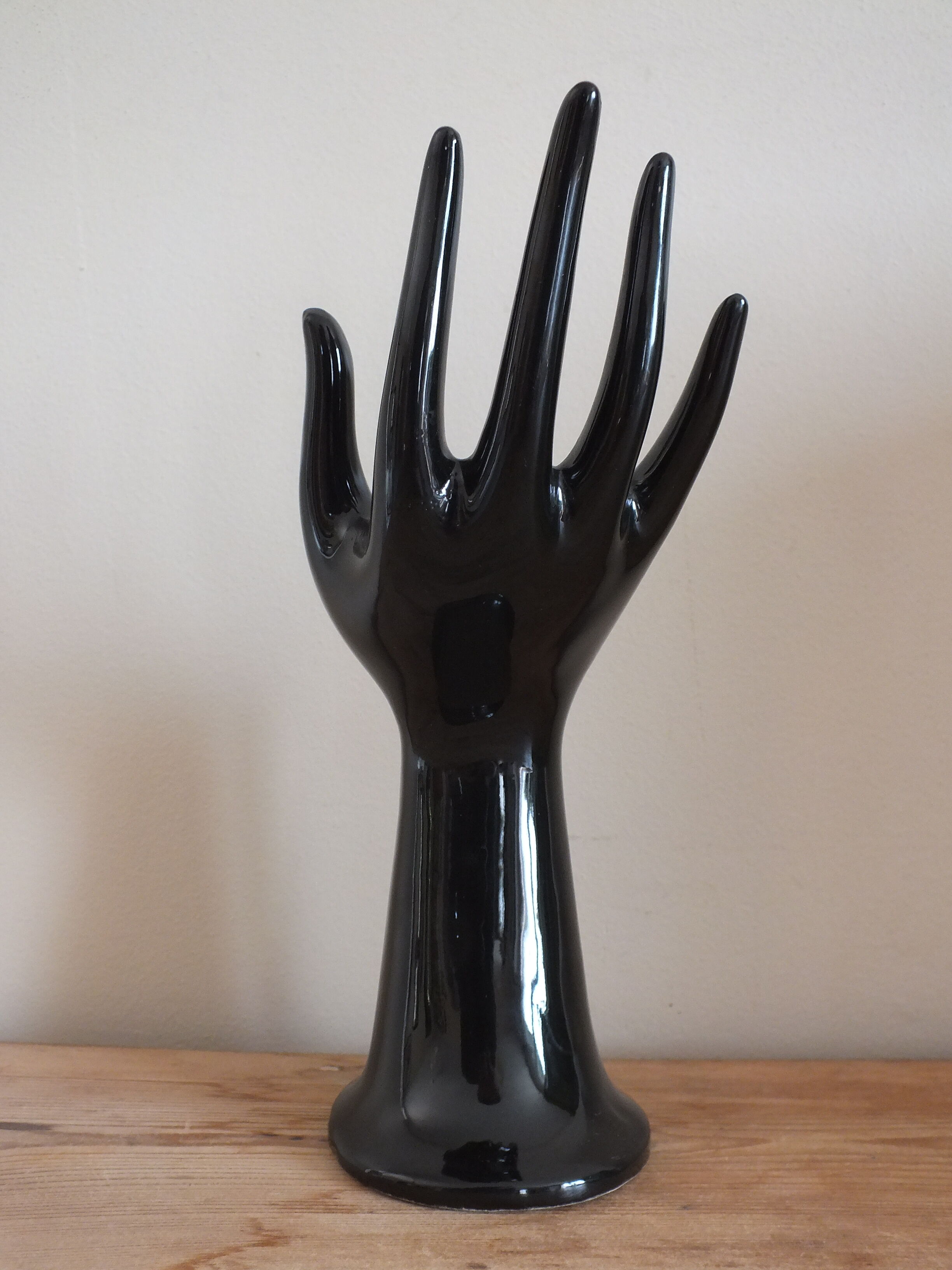 Hand black vintage ring, numbered old
