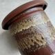 Large vintage fat lava ceramic flower pot / planter