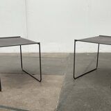 Postmodern perforated metal nesting side tables from Ikea, 1980s, set of 2.