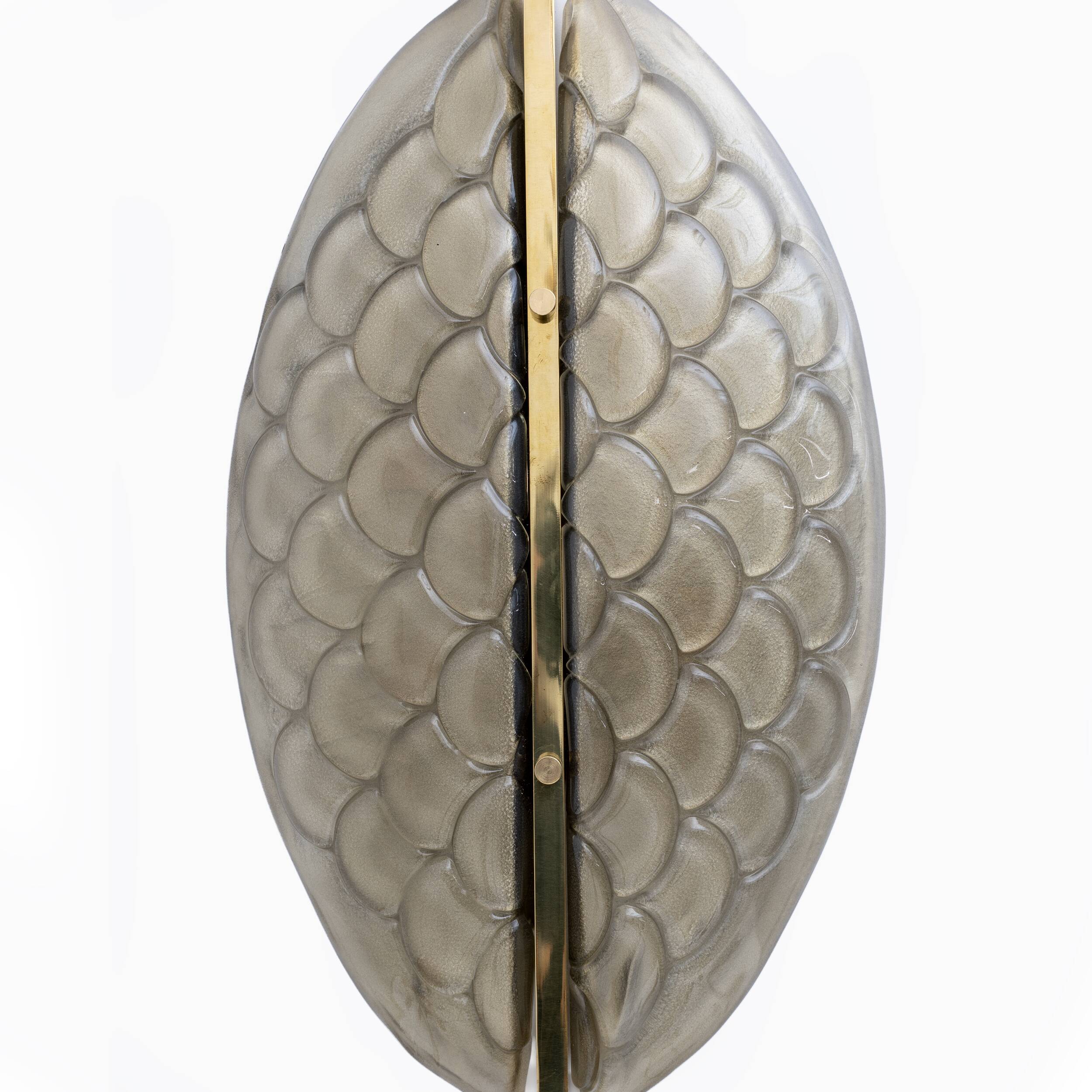 Pair of Modern Italian Murano Glass and Brass Sconces