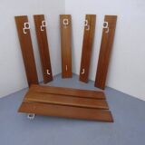 Mid-Century Walnut Wall Unit, 1960s, Set of 8