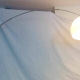 Lampadaire arc en inox brossé, années 70