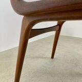 4x Alfred Christensen pour les chaises de salle à manger Slagelse Møbelvaerk 'Boomerang'