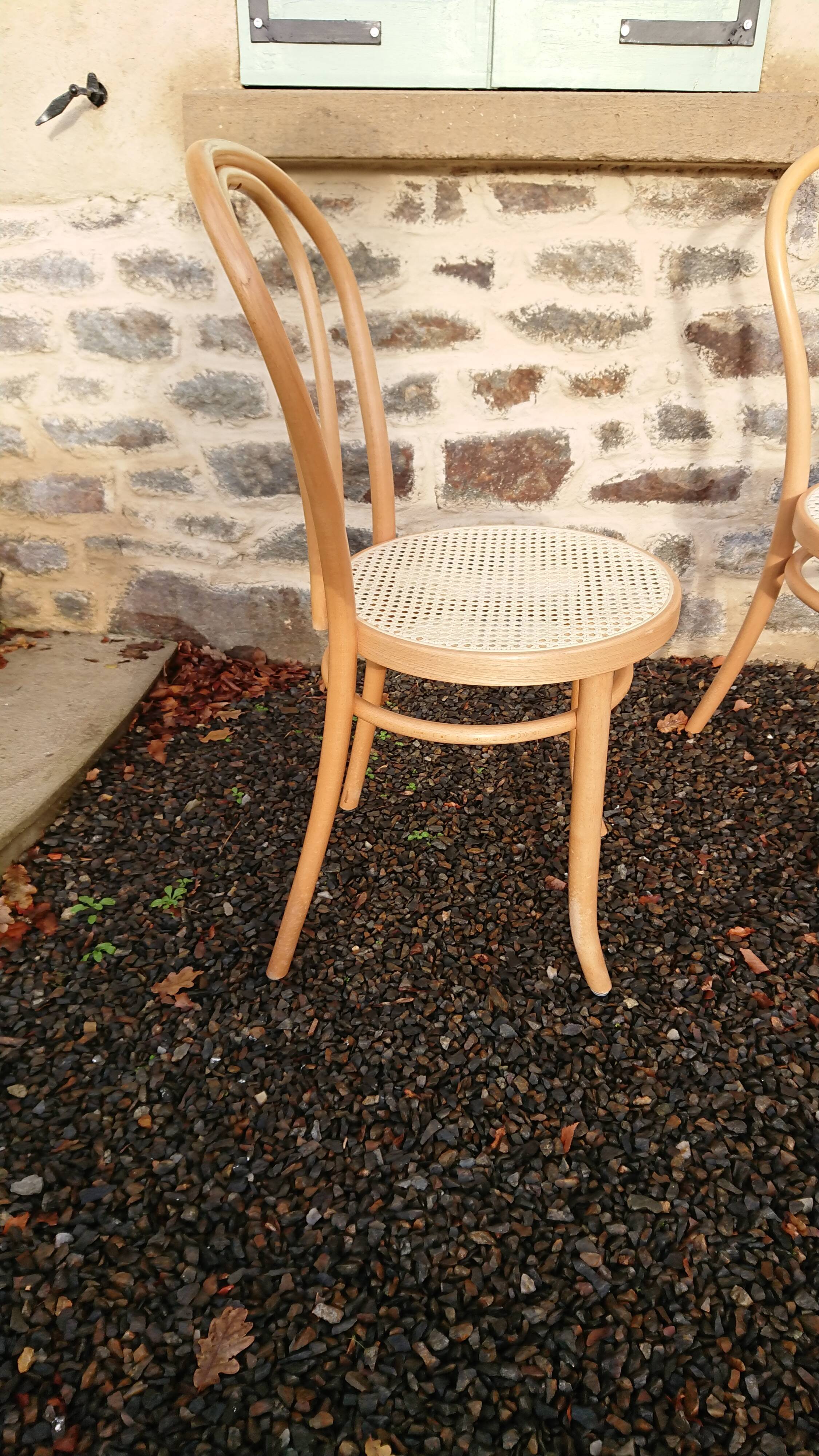 4 bistro chairs beech light