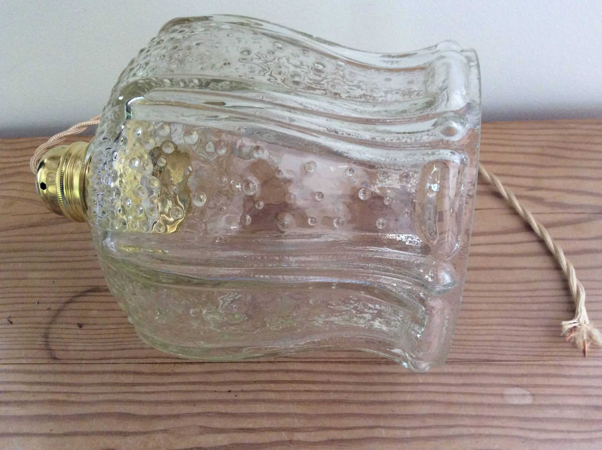Glass globe pendant light