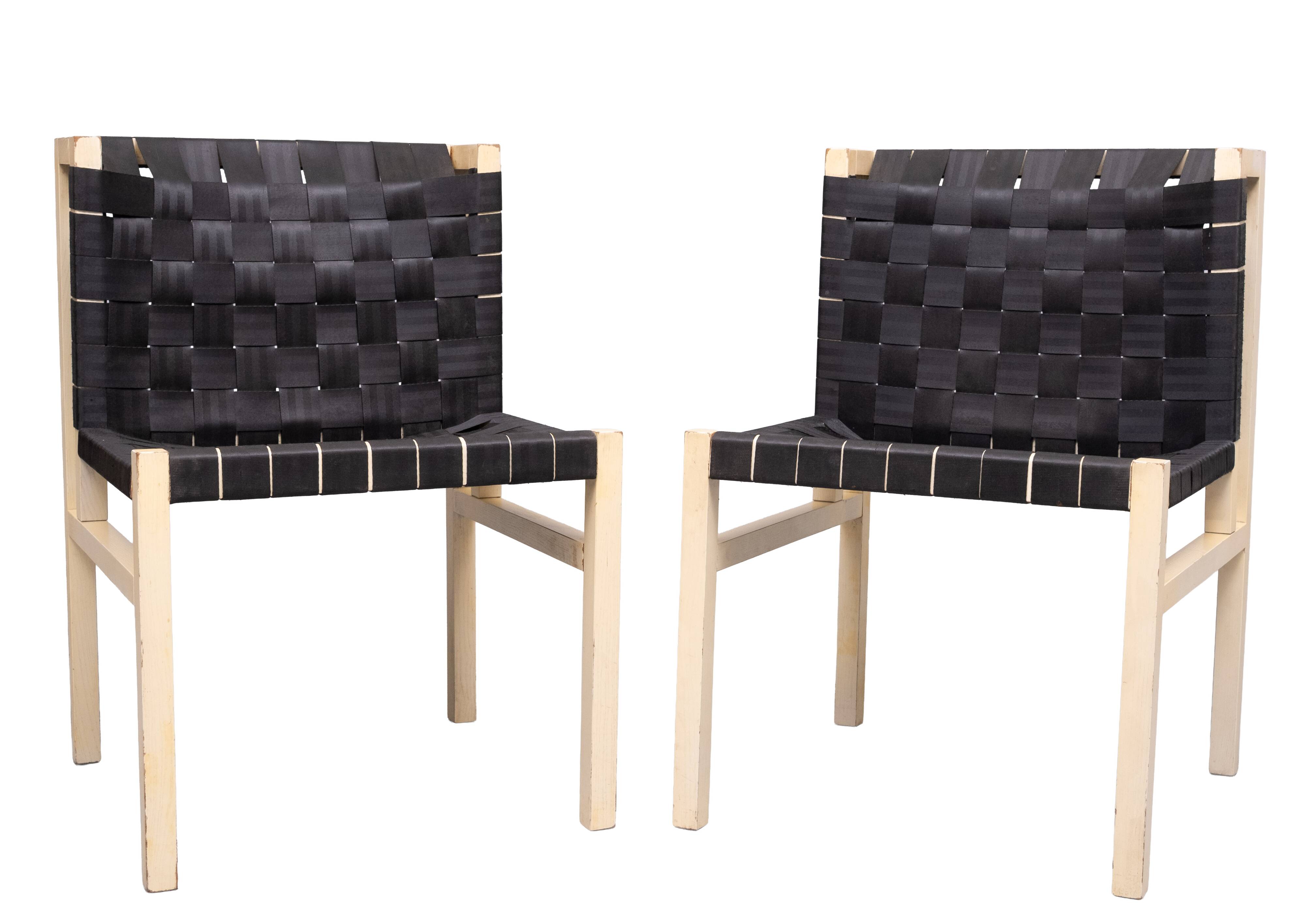 Gijs Bakker set of 4 ''Seatbelt'' Chairs 1978 Holland