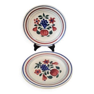 Lot of 3 vintage K & G Lunéville plates