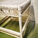 White rattan side table