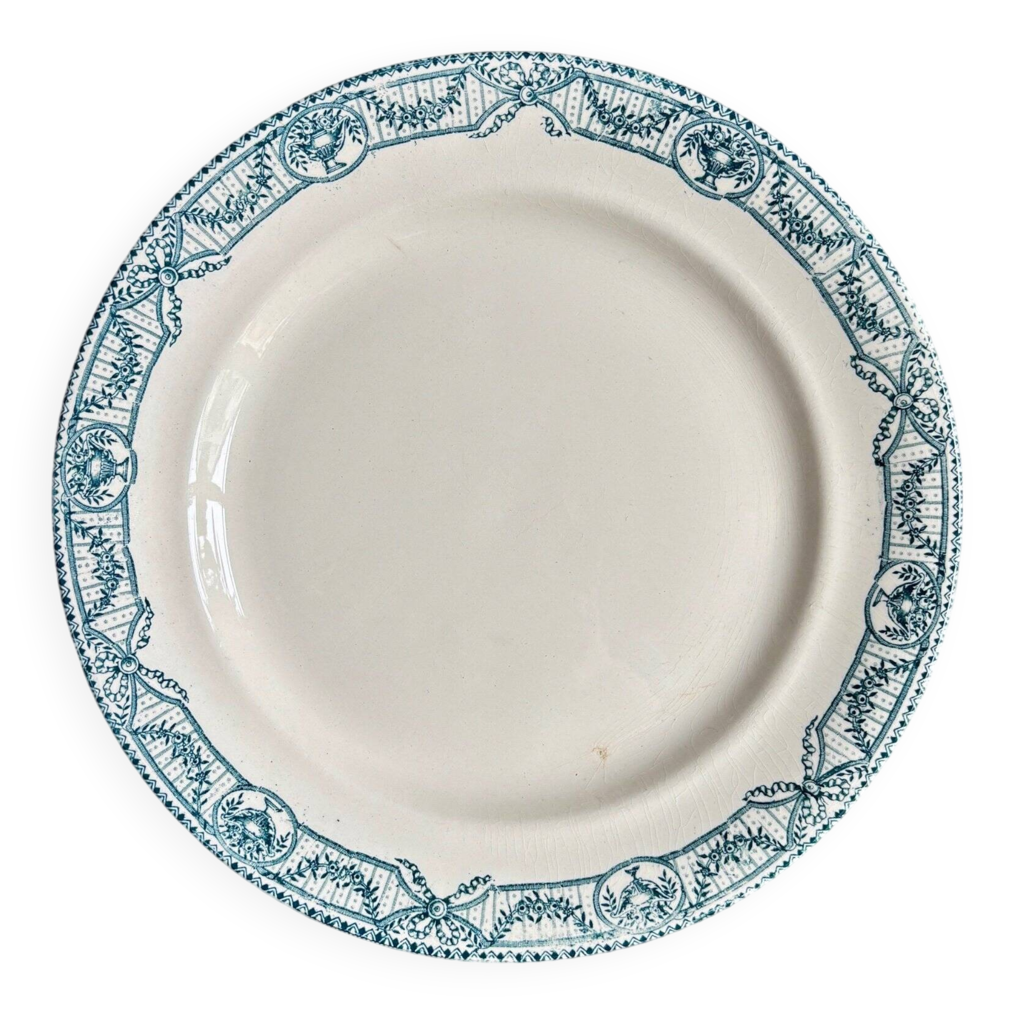 Round Salins ironstone dish, "Directoire" service