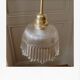 Brass and glass hanging lamp