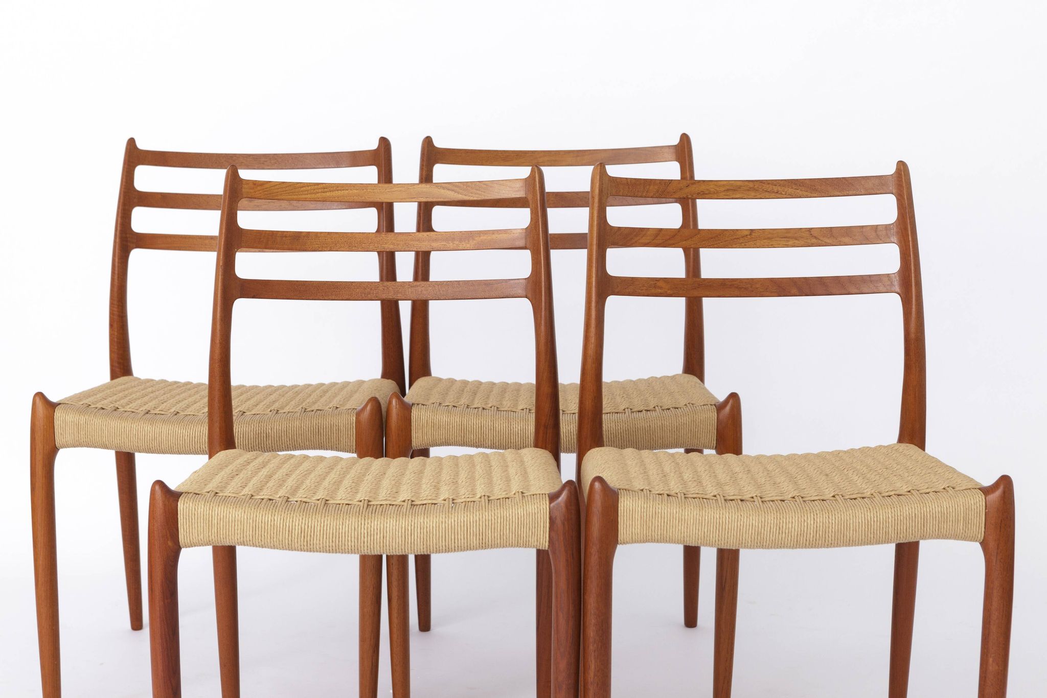 4 of 8 Niels Otto Møller Model 78 Dining Chairs | Danish Teak 1960s Vintage