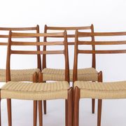 4 of 8 Niels Otto Møller Model 78 Dining Chairs | Danish Teak 1960s Vintage