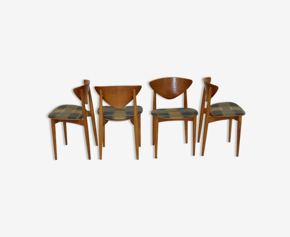 Set de 4 chaises, Peter Hvidt & Orla Mölgaard, Suède, 1960