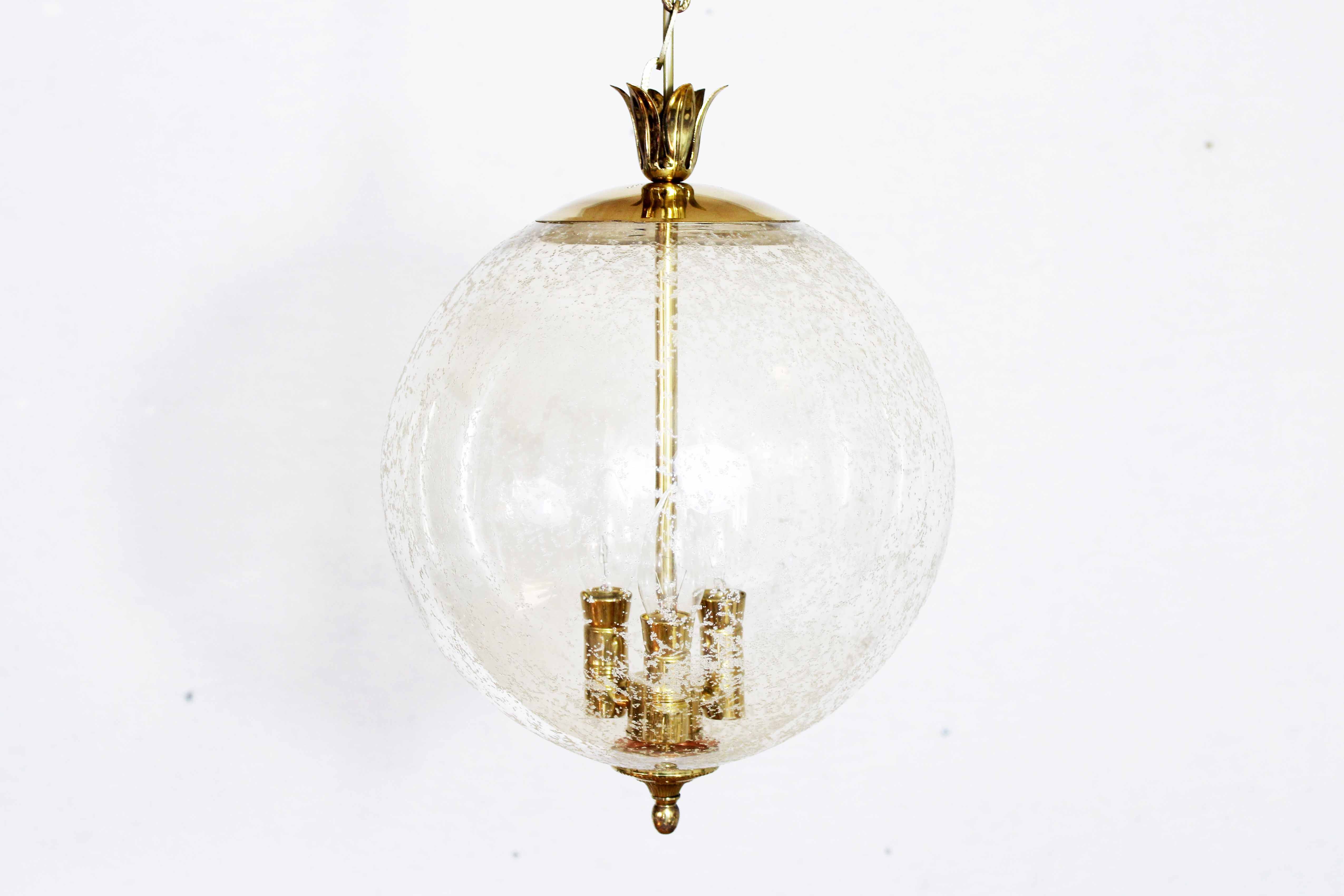 Limburg pendant lamp in glass and brass