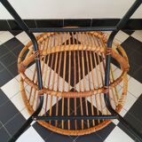 Fauteuil rotin années 60