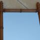 Mirror with turned wooden frame imitation bamboo