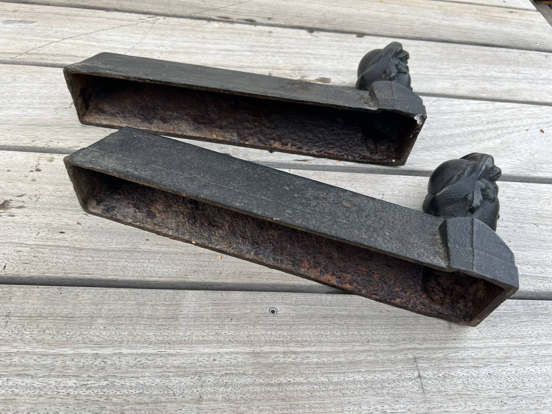 2 Antique fire dogs