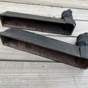 2 antique andirons