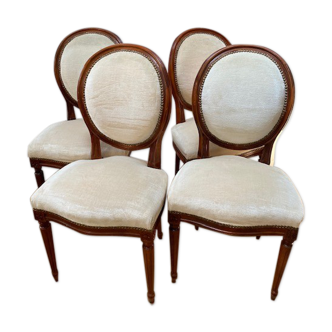 Series of 4 medallion chairs