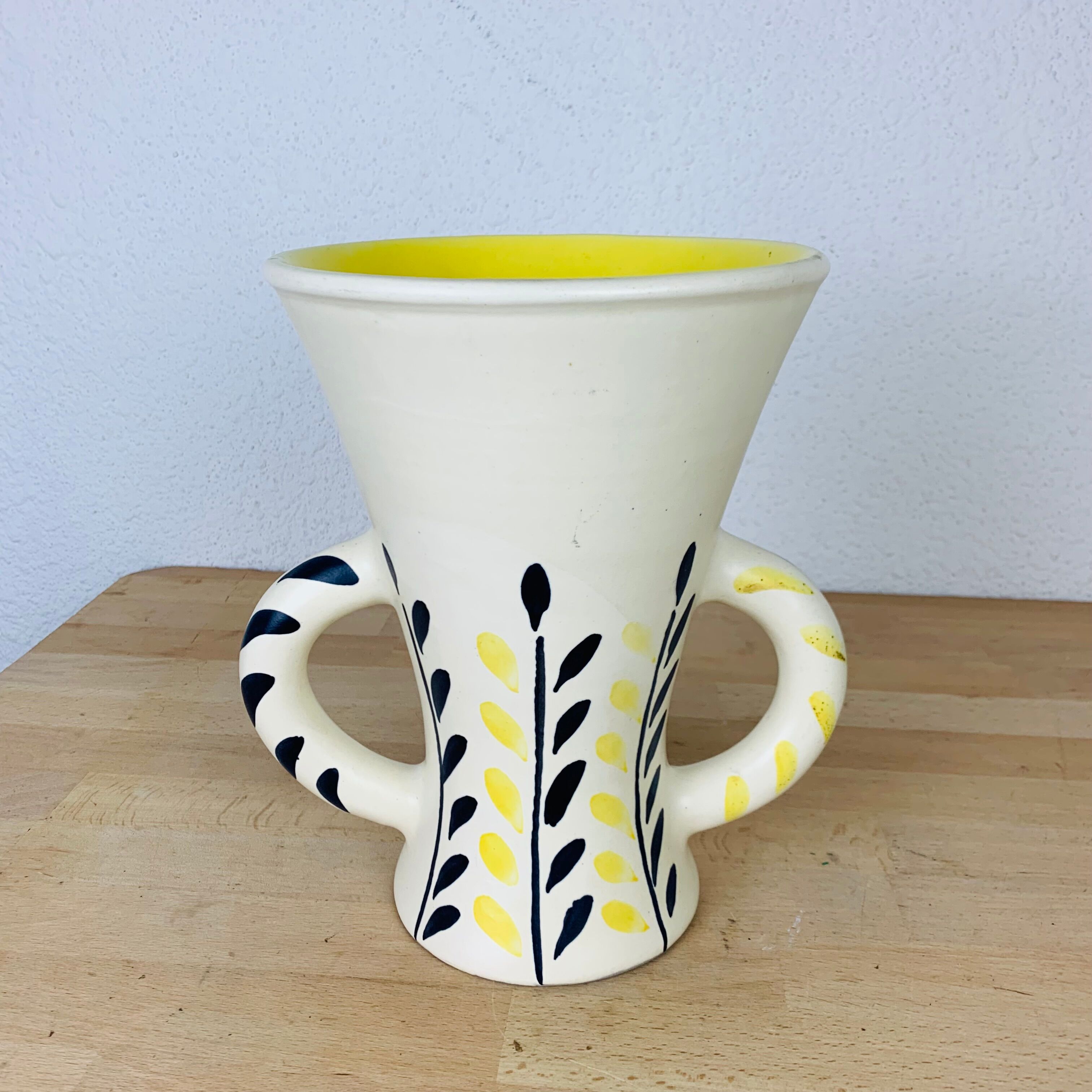 Sim Vallauris ceramic vase with handles