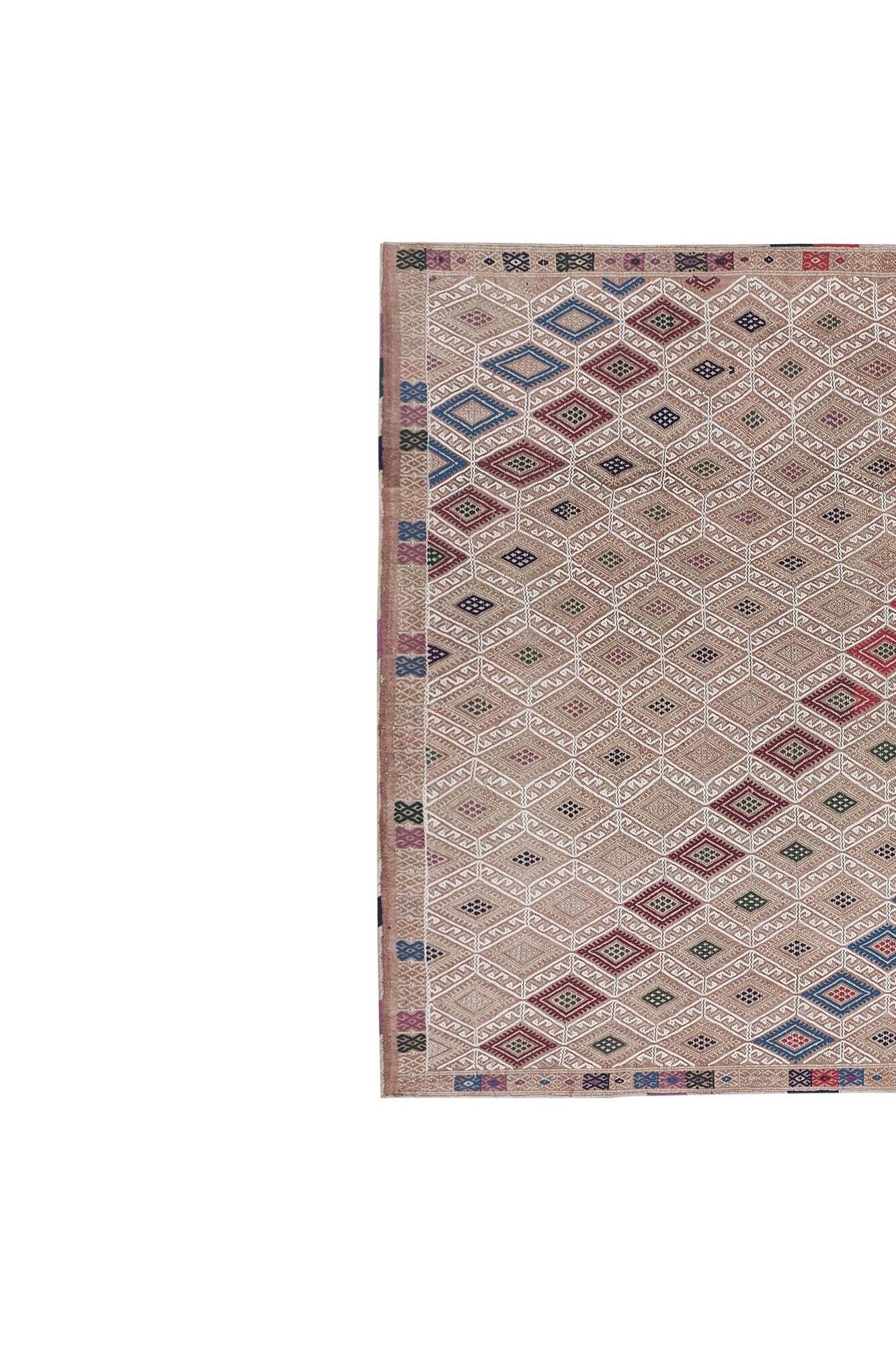 Vintage Turkish kilim, handwoven, 152x212 cm.
