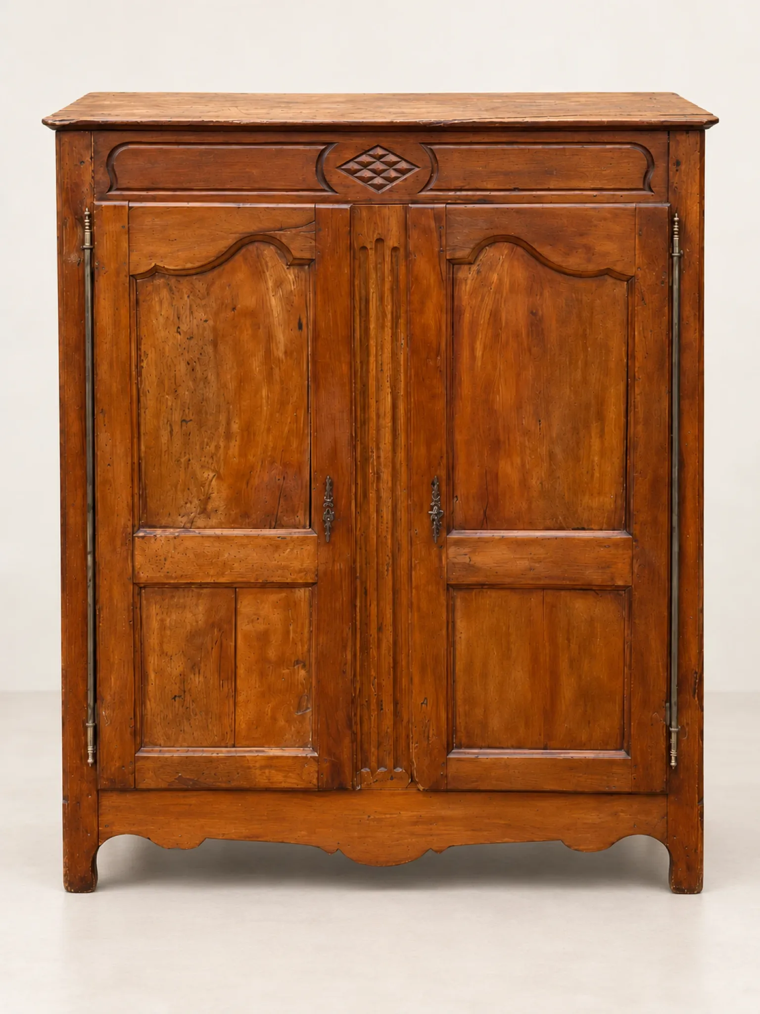 Antique two-door wardrobe, 18th century French country style.
