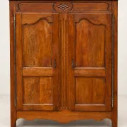 Antique two-door wardrobe, 18th century French country style.