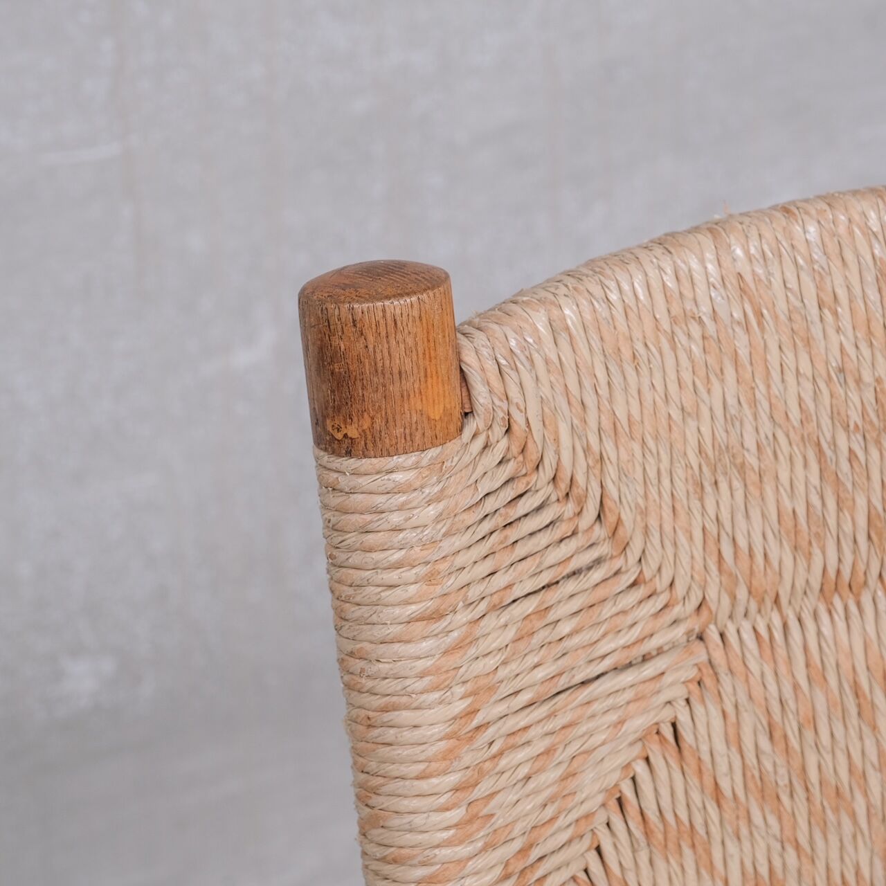 Charlotte Perriand 'Bauche' Model 19 Mid-Century French Rush Dining Chairs