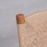 Charlotte Perriand 'Bauche' Model 19 Mid-Century French Rush Dining Chairs