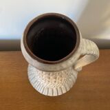 Antique Pitcher Vase With Handle Grey Ceramic West Germany Vintage Decoration #