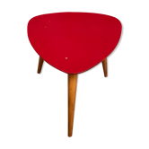 Guéridon triangulaire rouge, 1950