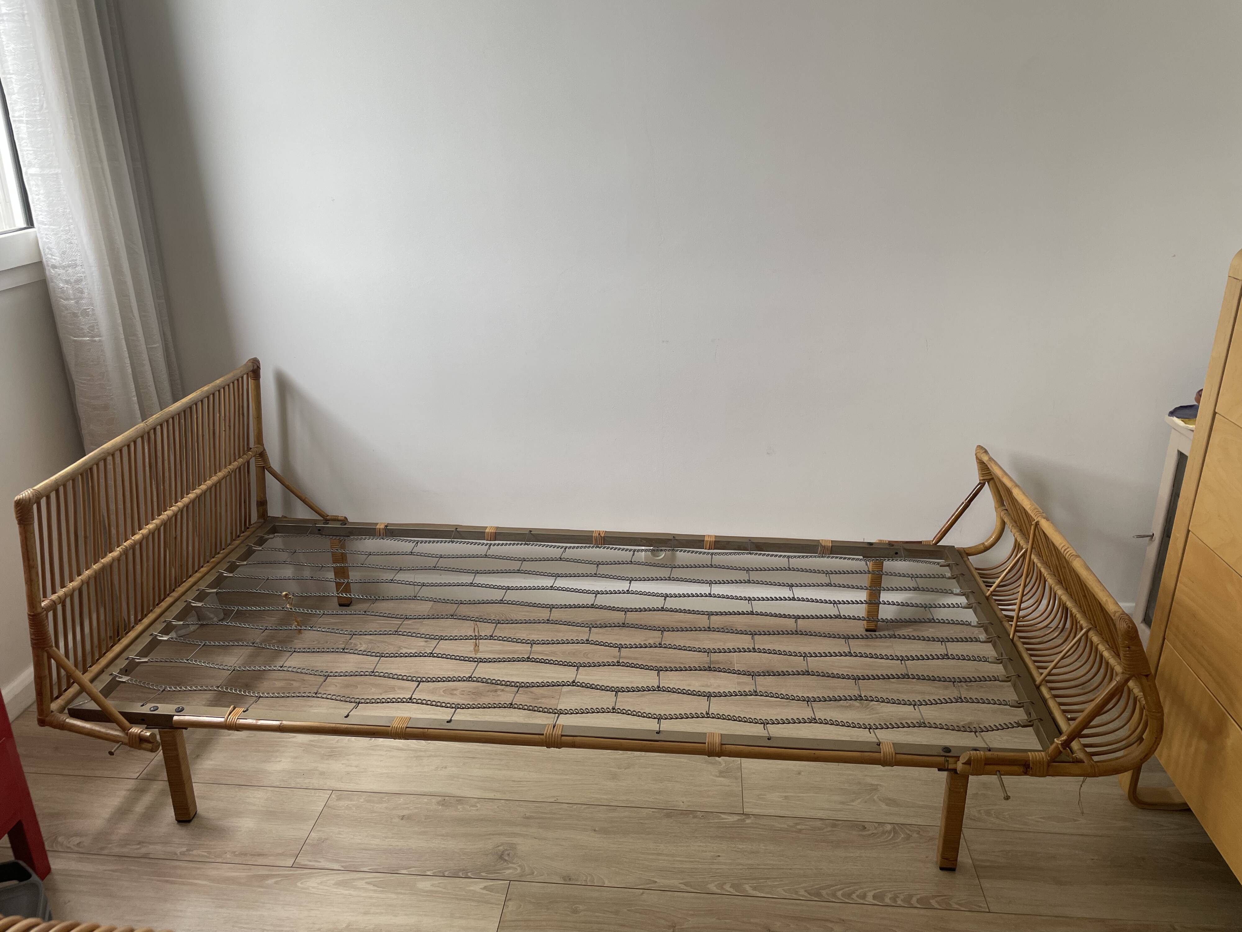 Vintage rattan daybed
